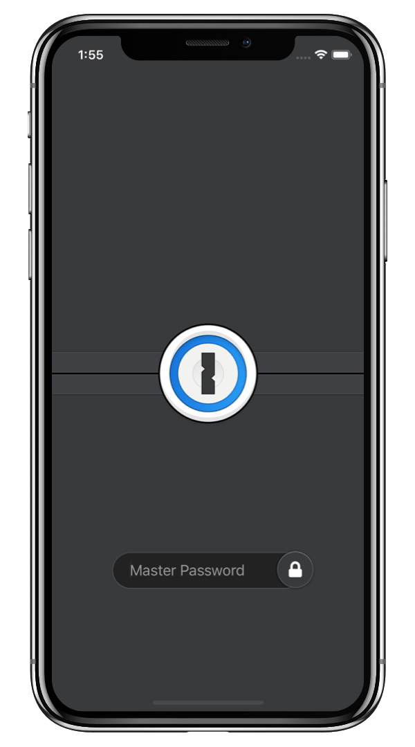 1Password in dark mode on iOS 13