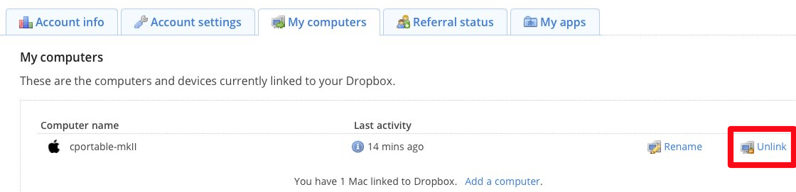 You can also manage which devices are allowed to connect to Dropbox