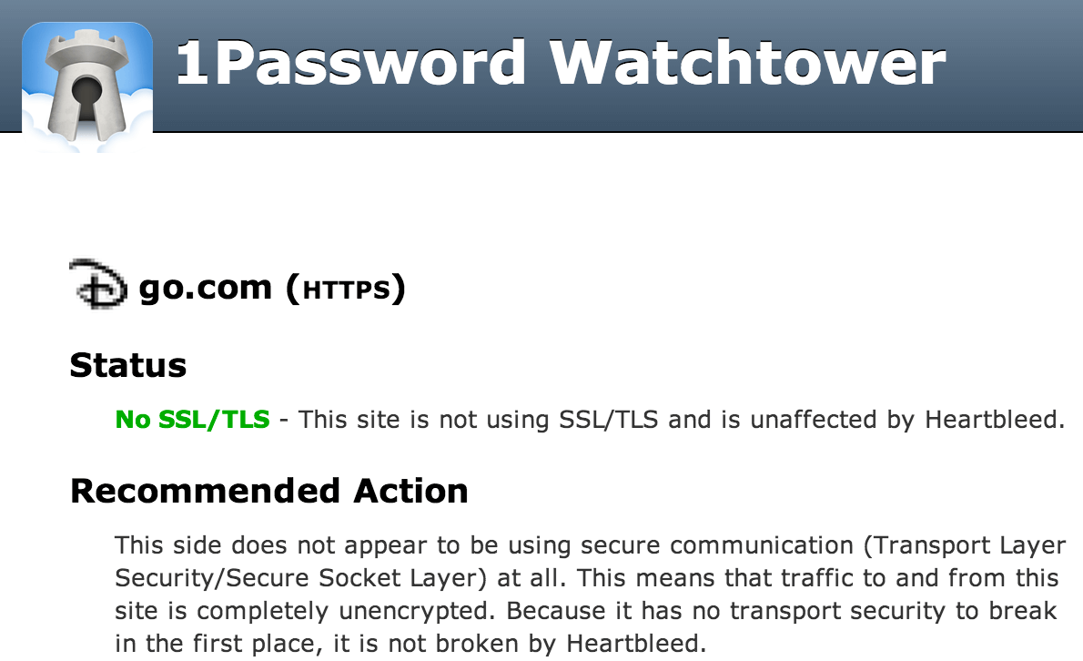 No SSL/TLS
