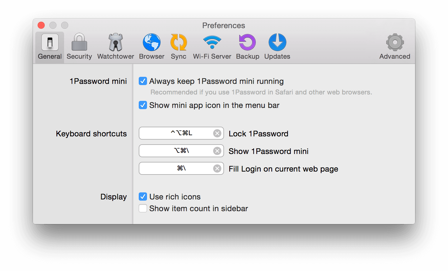 Always keep 1Password mini running