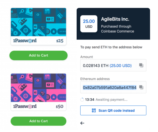 1password bitcoin