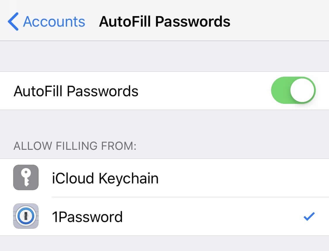 1password autofill