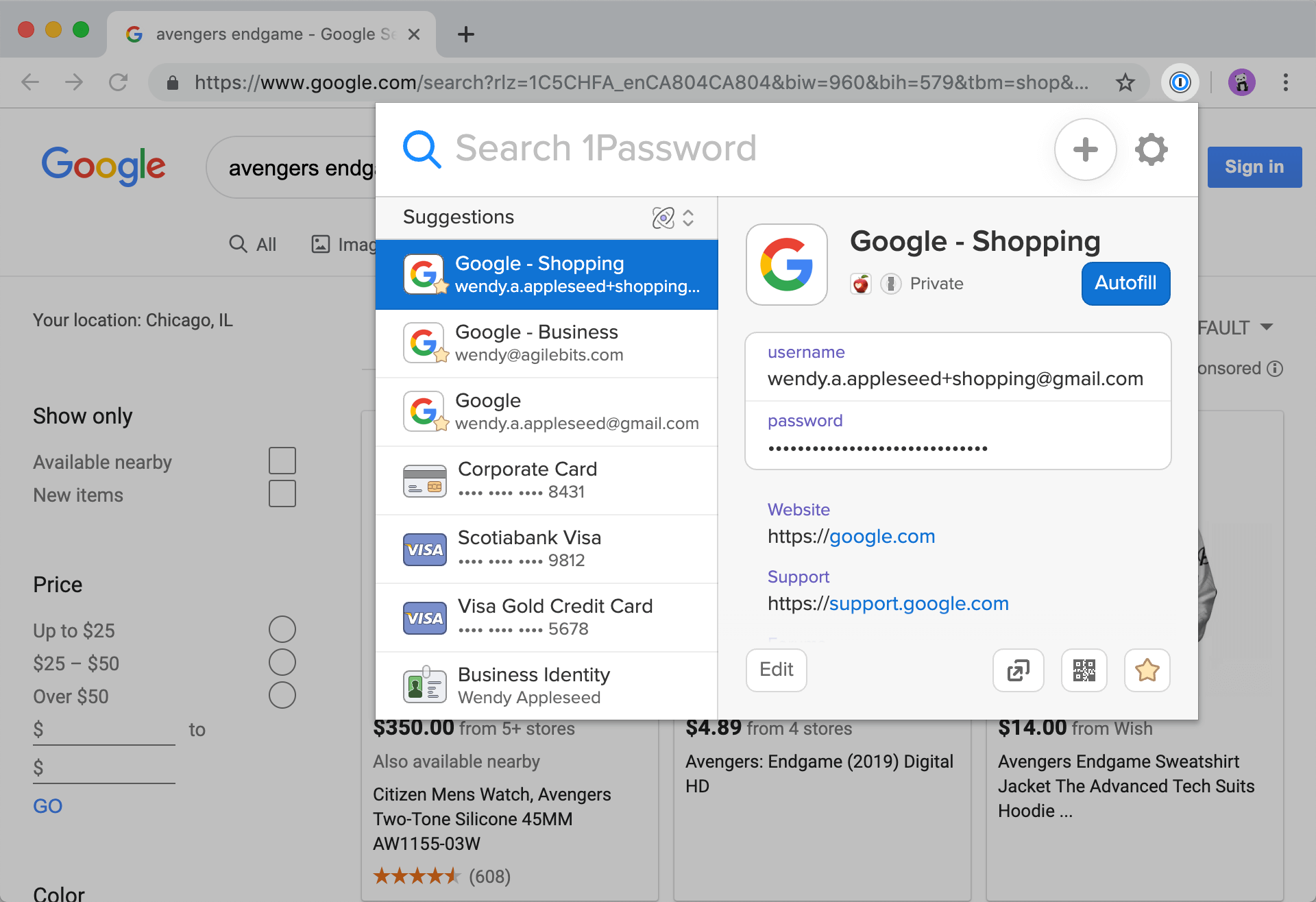 1Password works in your browser