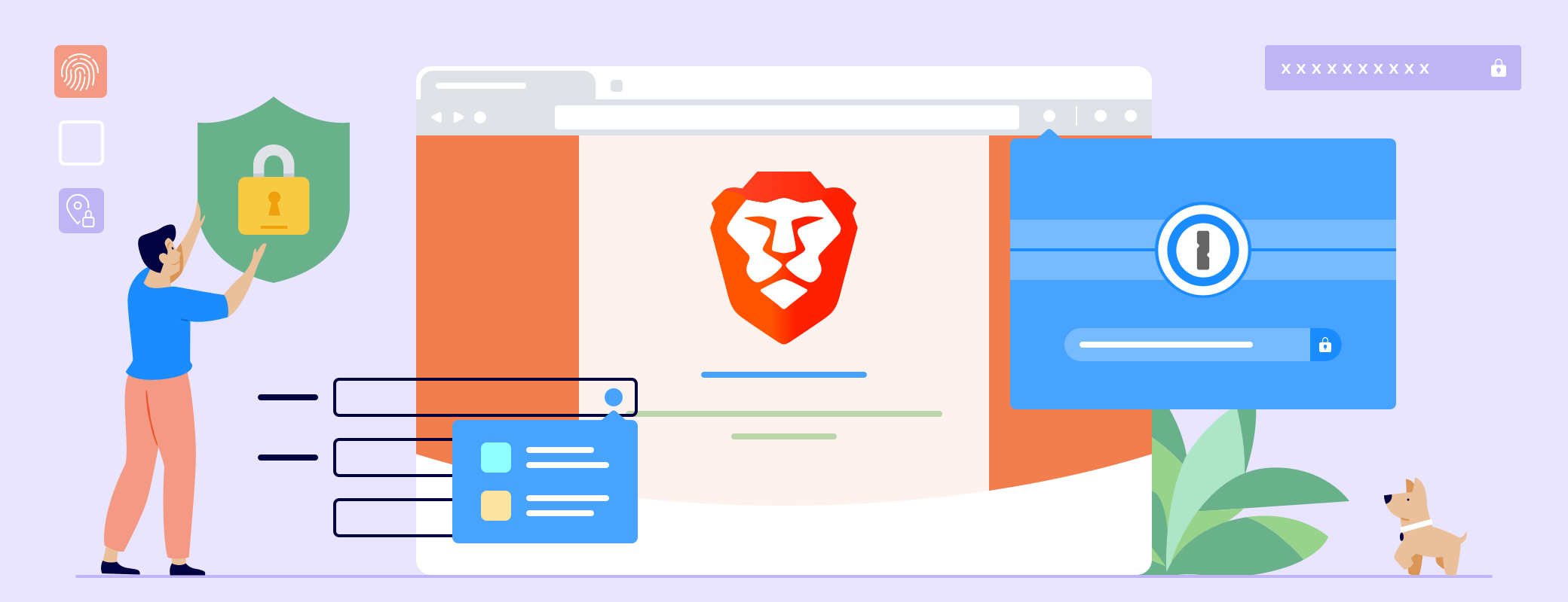 Testing out Brave with 1Password X