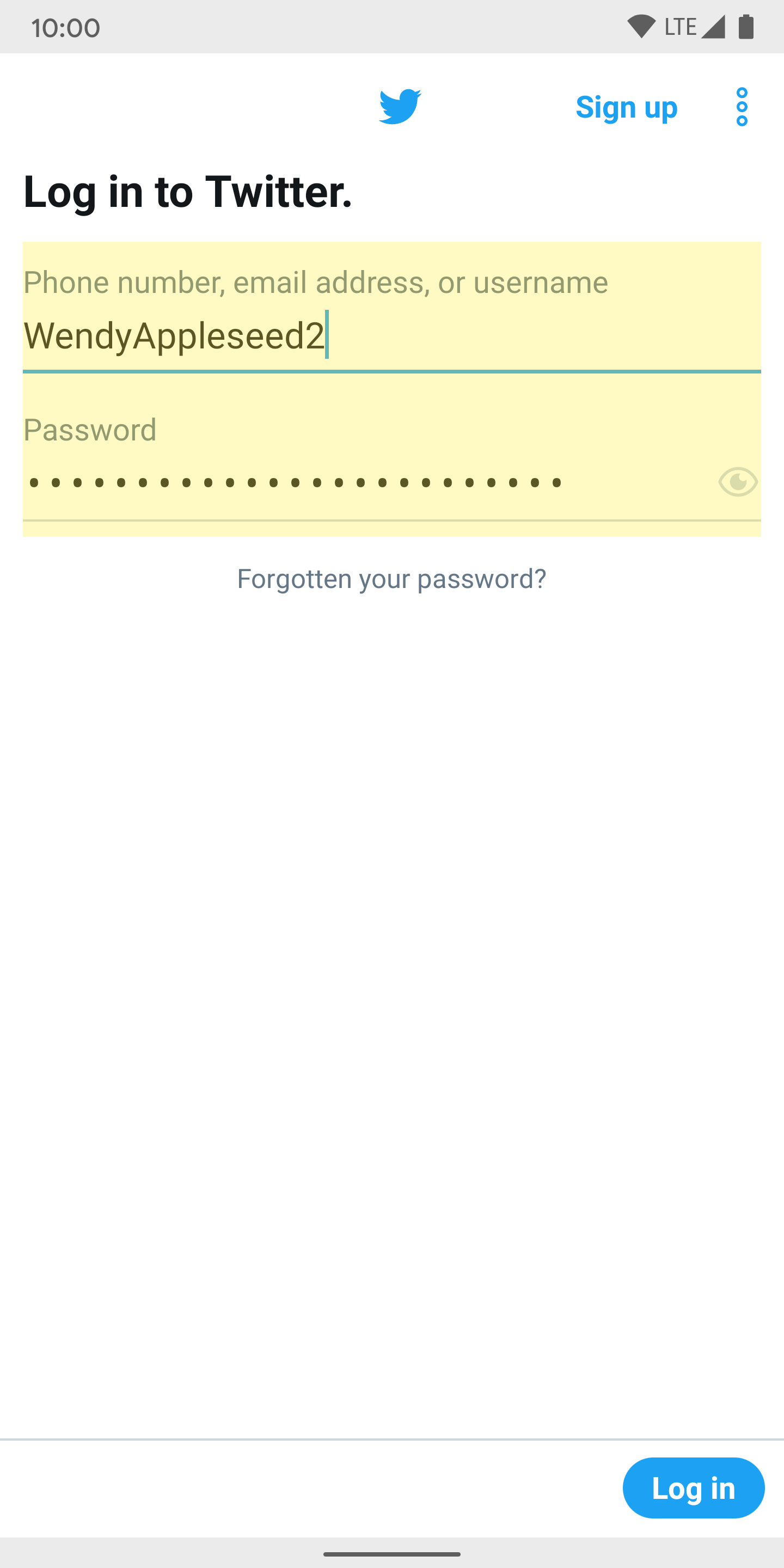 Autofill username and passwords