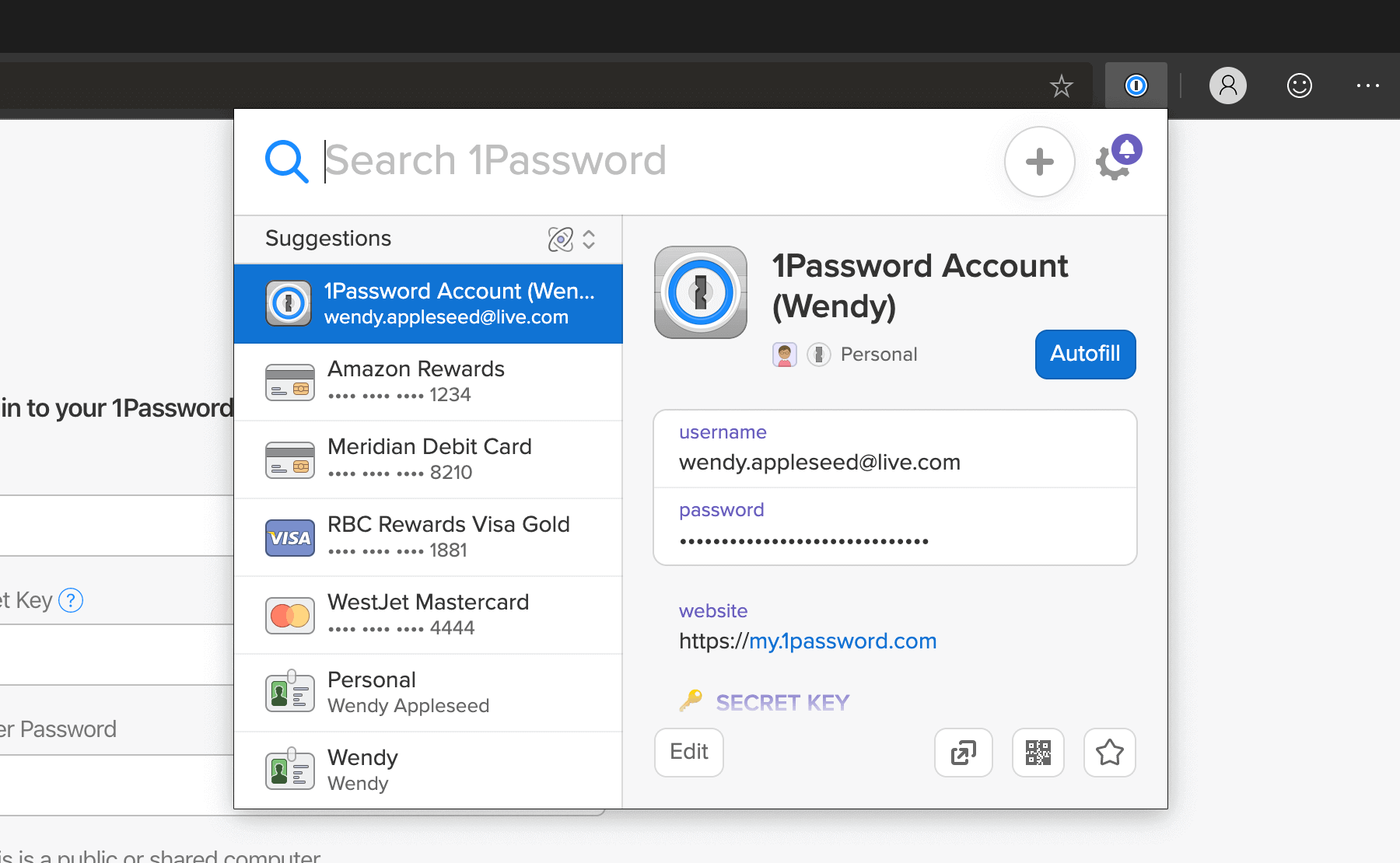 1password edge extension