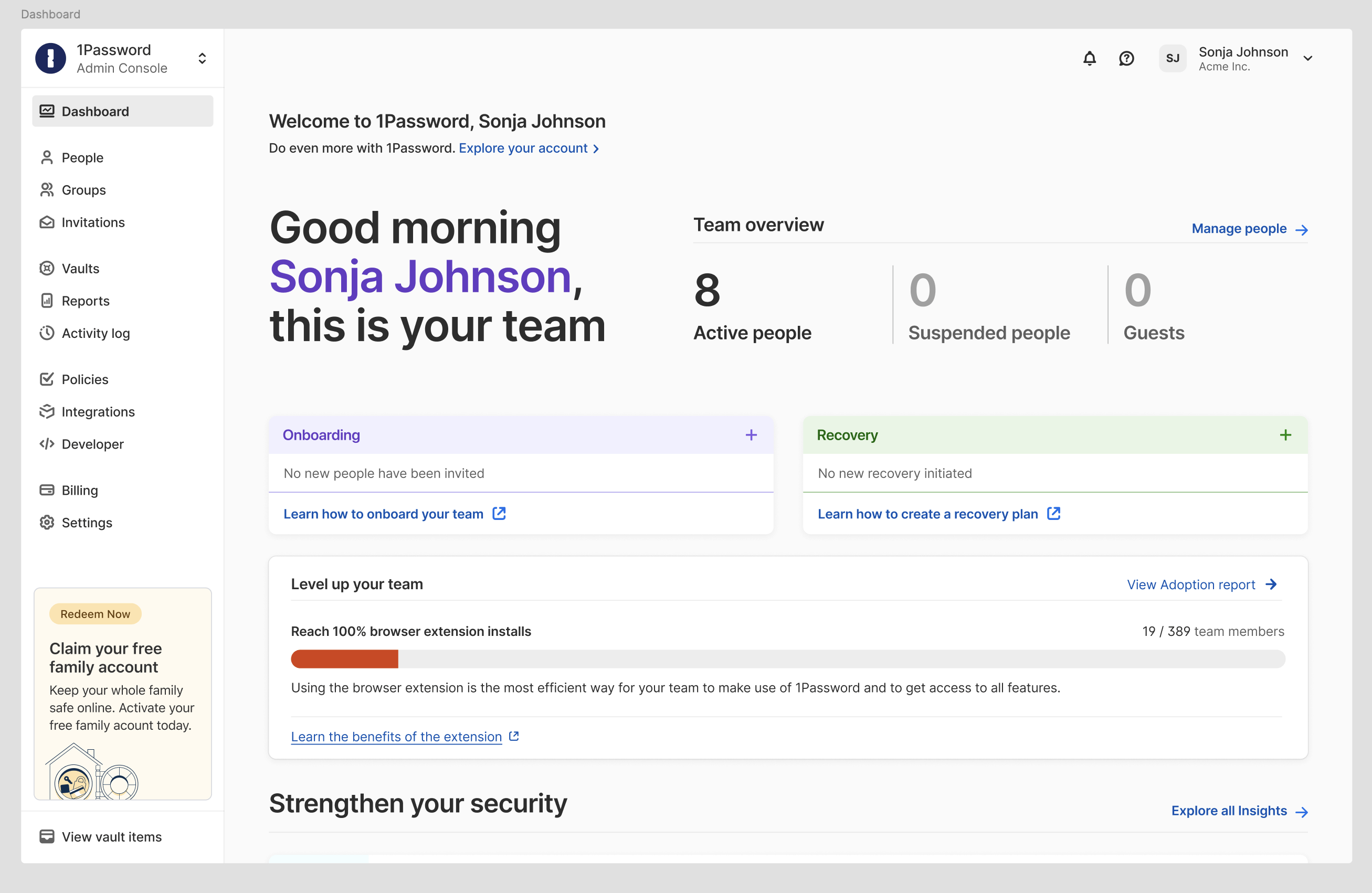 A screenshot showing the browser extension adoption report bar. A screenshot showing the browser extension adoption report bar.
