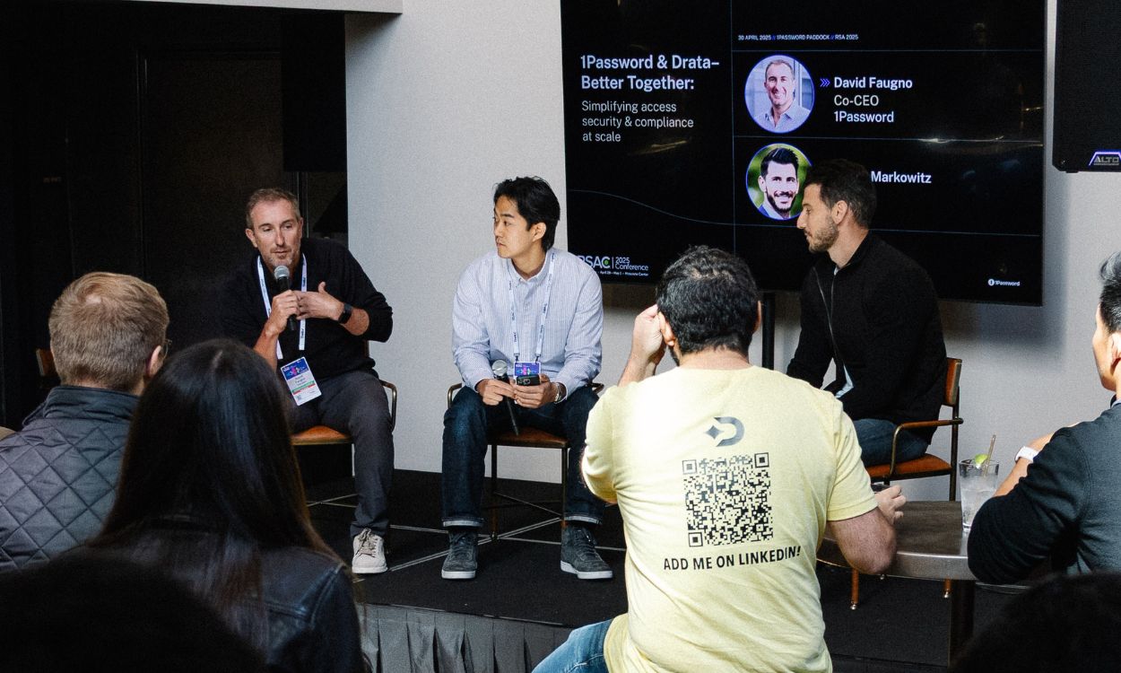 A photo from the session 1Password and Drata hosted together. A photo from the session 1Password and Drata hosted together.